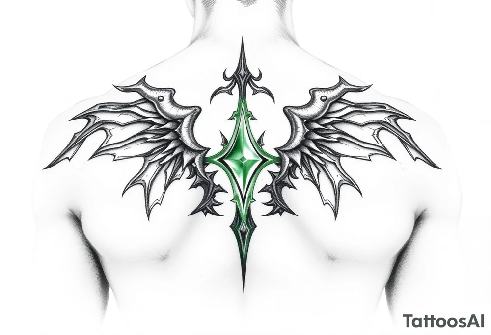 Final fantasy green materia tattoo idea