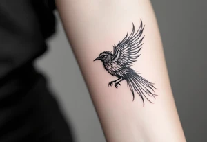 Defending bird tattoo idea