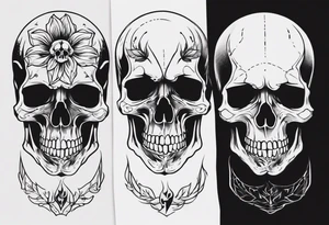 Skull from side tattoo idea