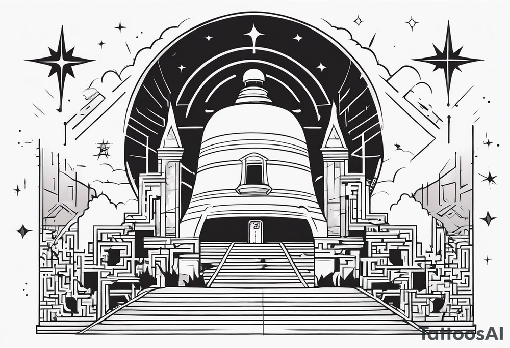 Bell, Maze, tracks, North Star, Graveyard, Mask, Eternal, Rewind, tattoo idea