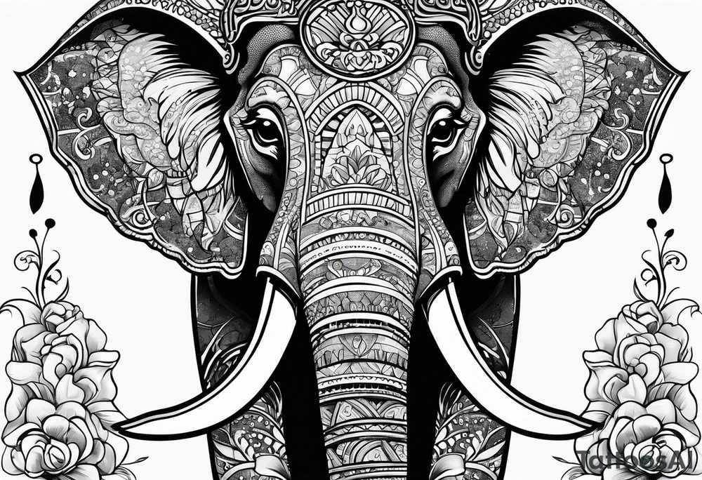 roller derby elephant tattoo idea