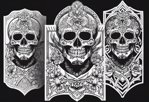 mexican style santa muerte tattoo for chest tattoo idea