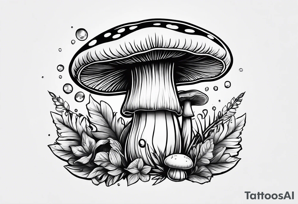 mushroom tattoo idea