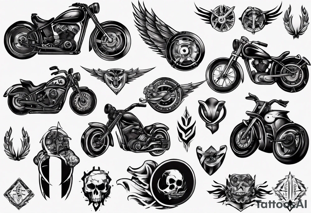 motorcycle handles tattoo idea