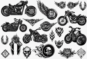 motorcycle handles tattoo idea