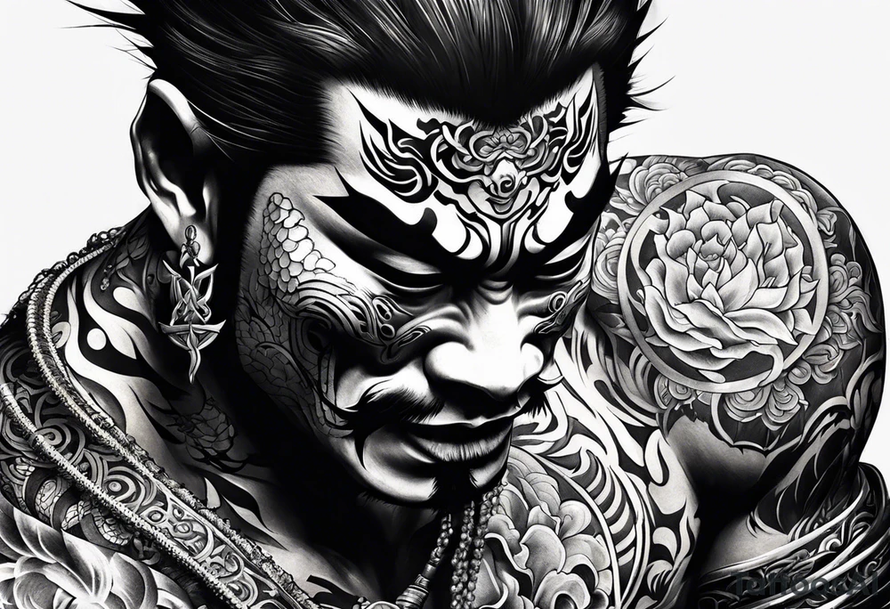 yakuza tattoo oni tattoo idea