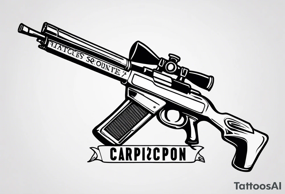capricorn with sunglasses and a shotgun tattoo idea