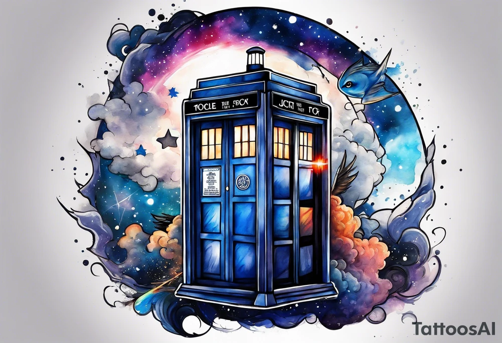 Star fighters and tardis tattoo idea