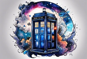 Star fighters and tardis tattoo idea