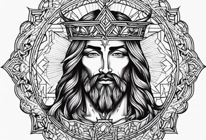 Jesus, devil, old school tattoo idea