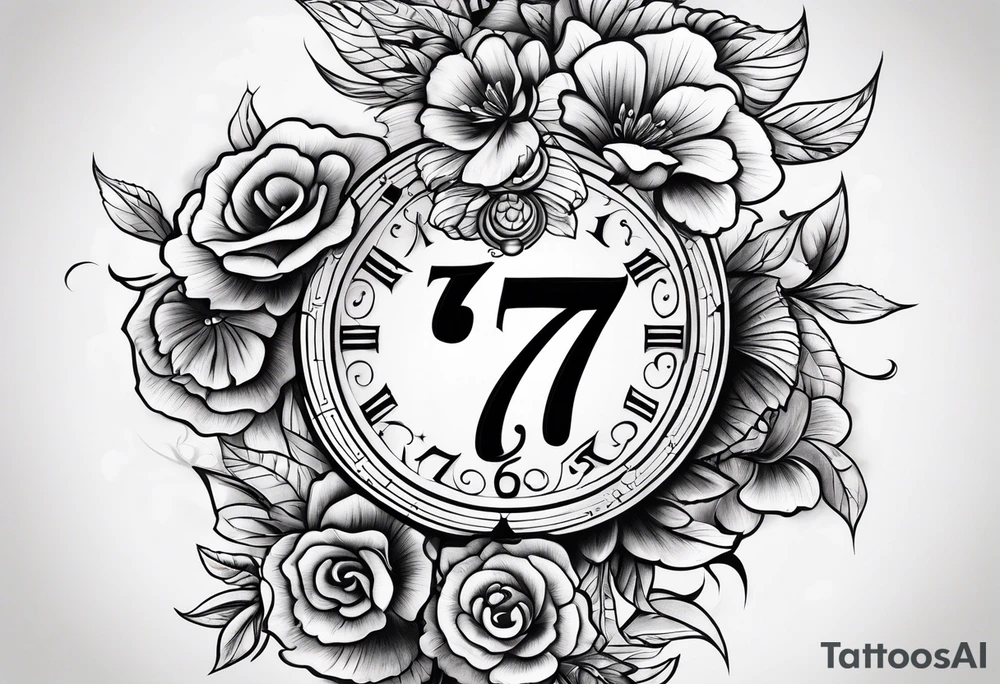 lucky number 7 tattoo idea