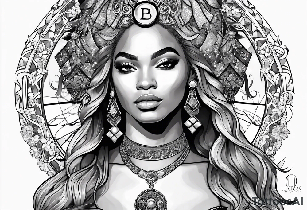 Beyoncé as the Libra zodiac sign tattoo idea