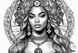 Beyoncé as the Libra zodiac sign tattoo idea