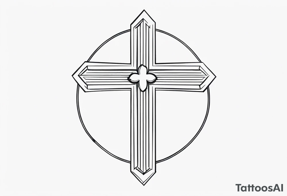Picture of a simple cross to represent God tattoo idea