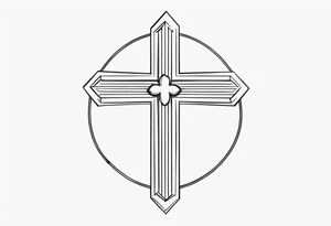 Picture of a simple cross to represent God tattoo idea