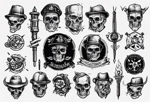draw a linesmans butt-set tattoo idea