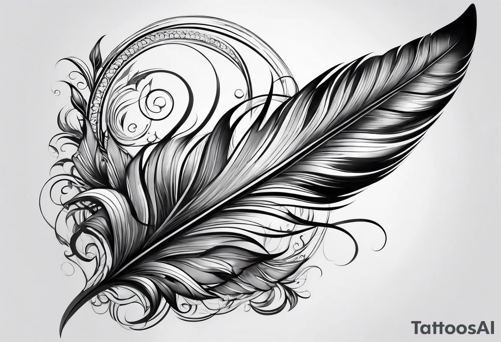 Feather folder over tattoo idea