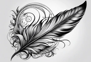 Feather folder over tattoo idea