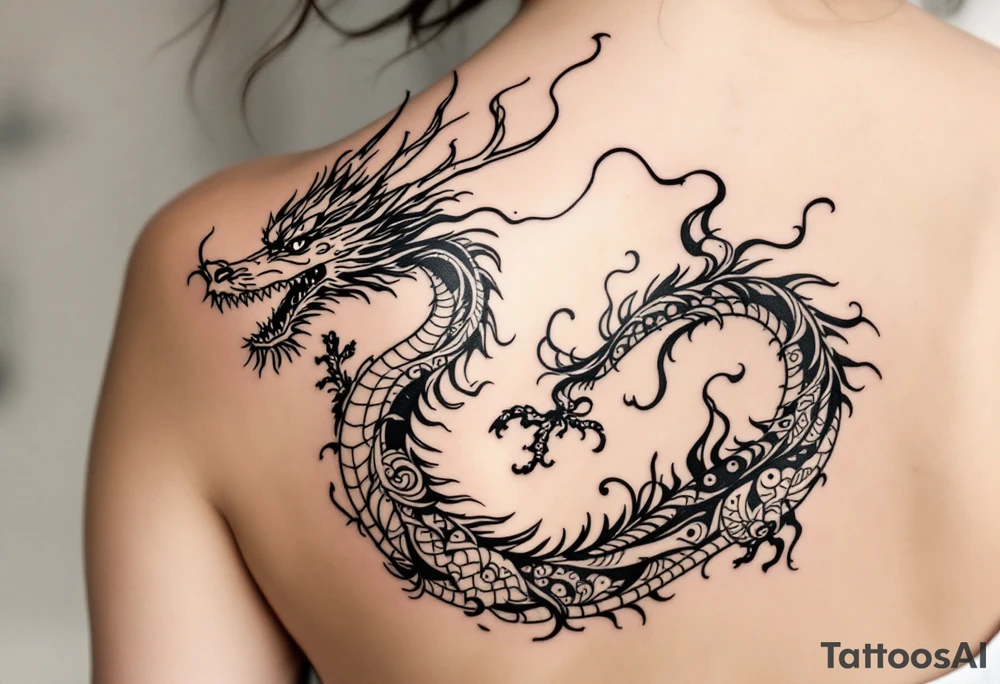 japanese dragon tattoo idea