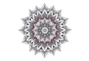 intricate mandala with sacred geometry and cosmic elements tattoo idea