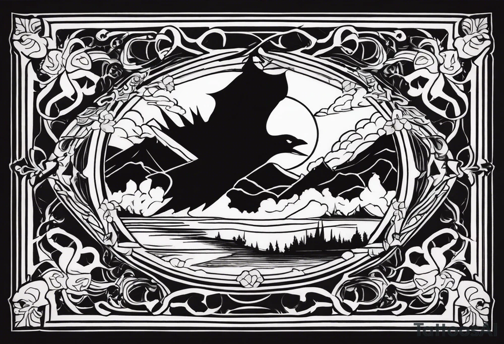 a big dark shadow rising up from the dead tattoo idea