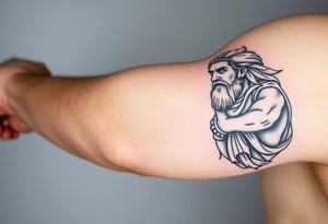 greek god sleeve tattoo idea