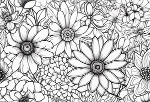 small wildflowers tattoo idea