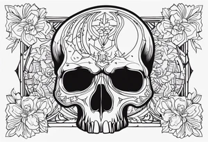 Detailed Skull tattoo idea