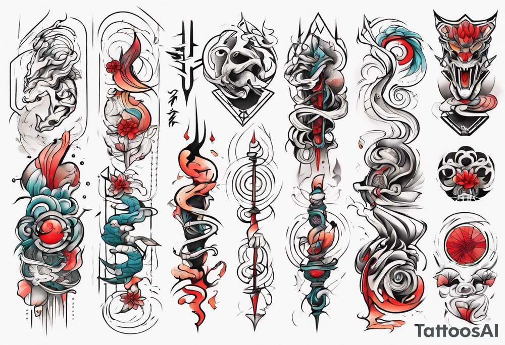 Abstract linear tattoo idea