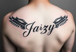 upper shooulder - Remembrance of a deceased best friend with the name Jazy incorporated tattoo idea