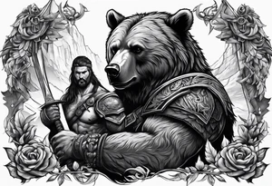 bear and barbarian tattoo idea