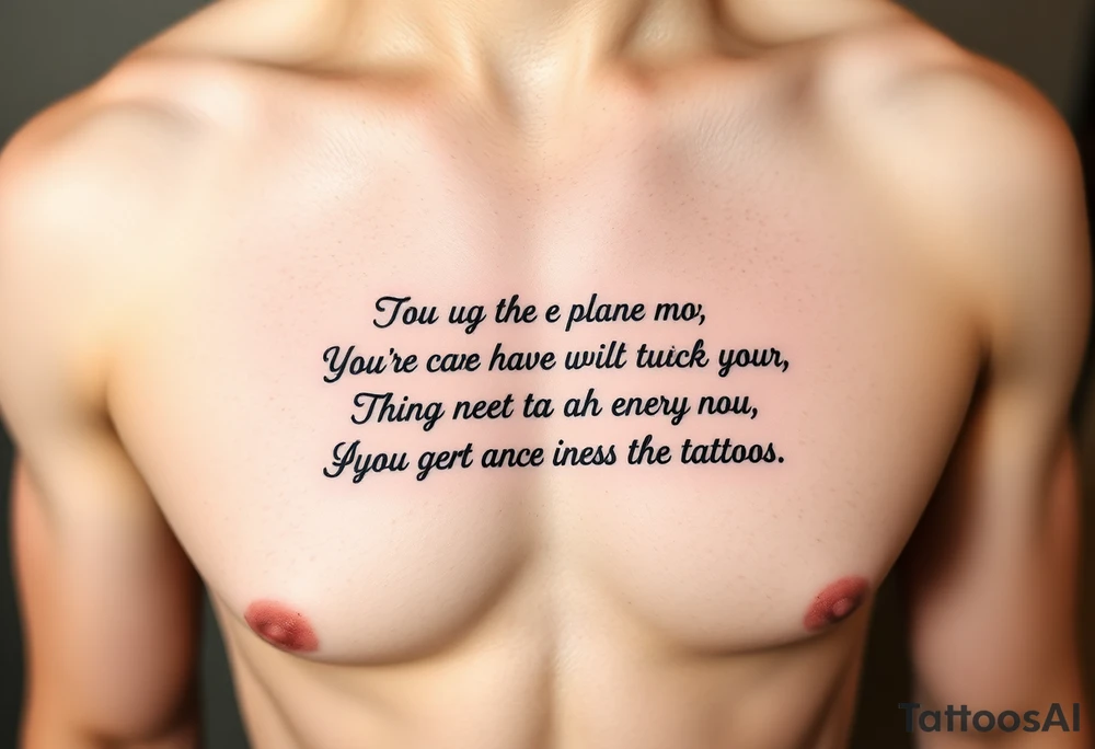 Song lyrics tattoo idea