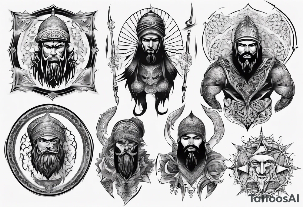 islamic warrior tattoo idea