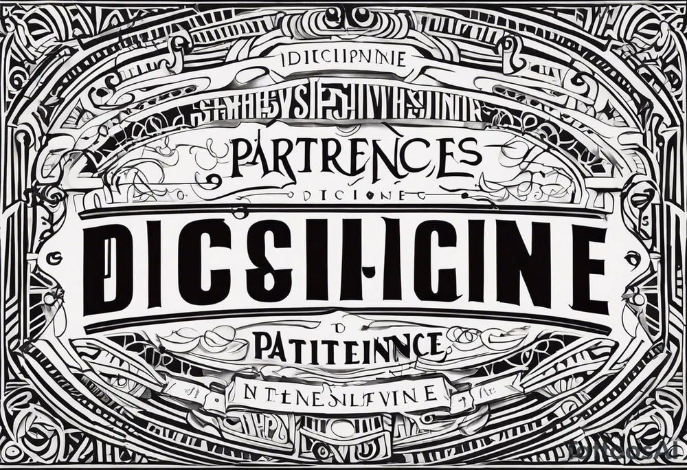 persistence discipline patience tattoo idea