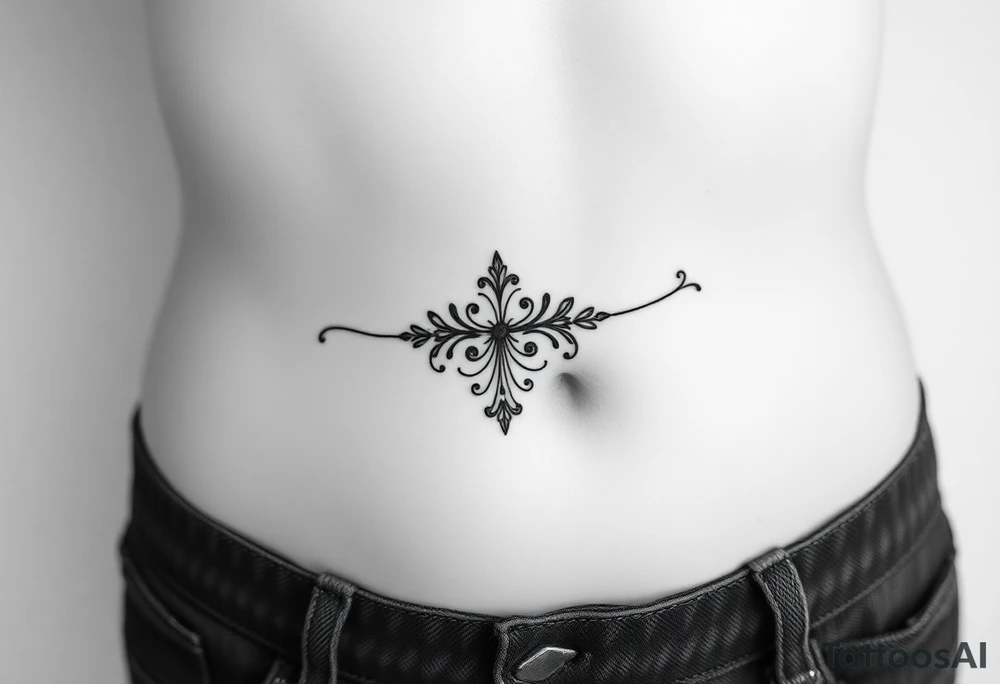 linear tattoo idea