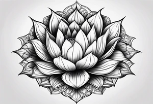 Moon flower lotos tattoo idea