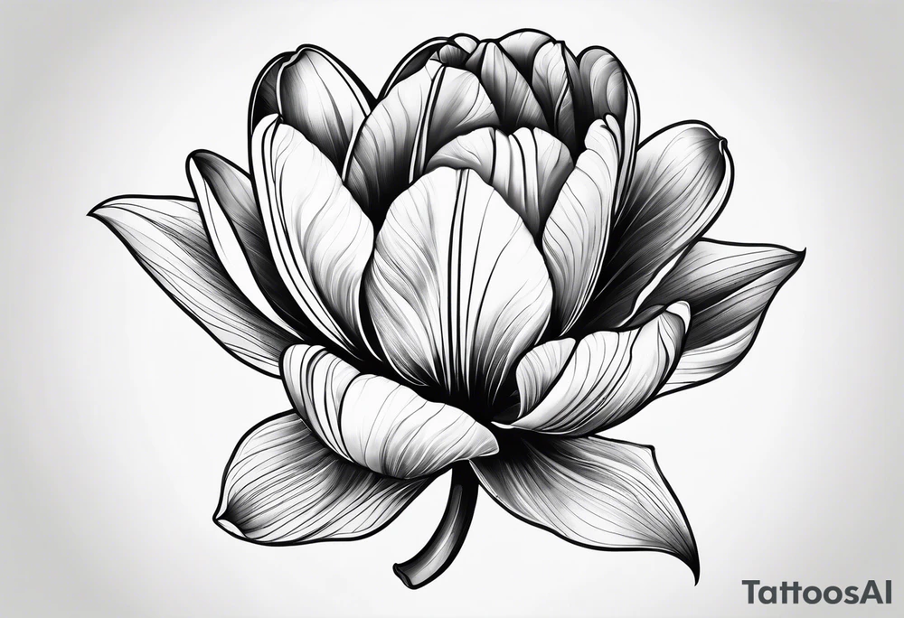 One tulip tattoo idea