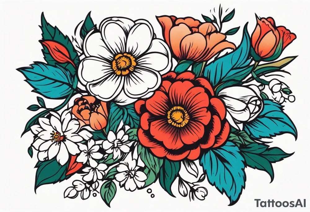 revival

old school vintage simple traditional design surrounded by vintage flowers


bold color simple tattoo idea