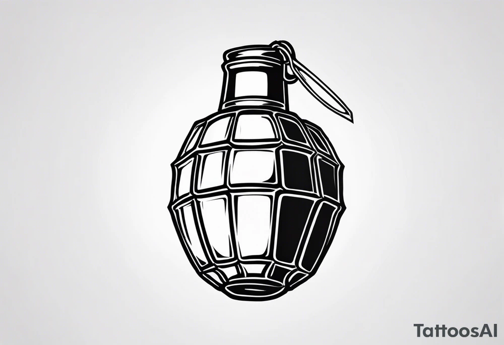 grenade made out of glass tattoo idea