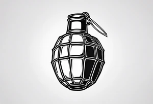 grenade made out of glass tattoo idea