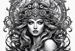 Dark, evil, medusa tattoo idea