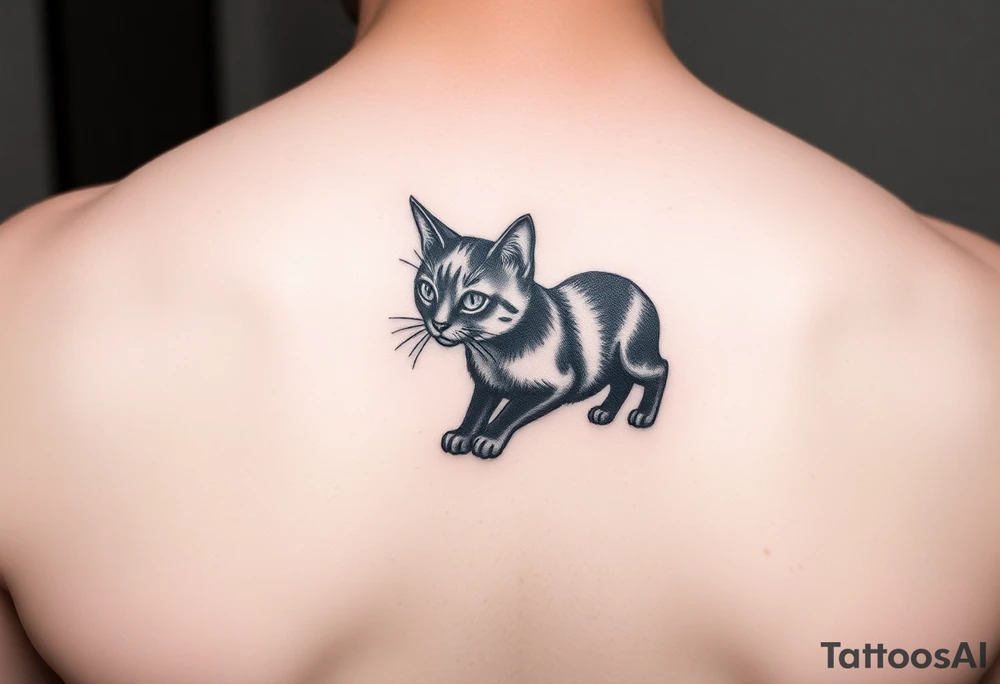 black cat tattoo idea