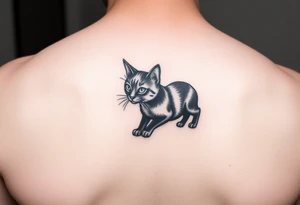 black cat tattoo idea