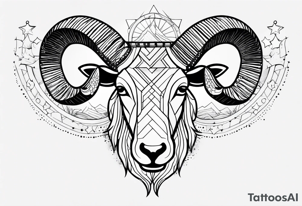 Aries constellation stars tattoo idea