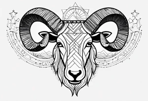 Aries constellation stars tattoo idea