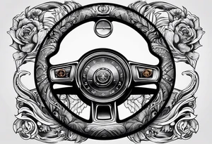 steering wheel tattoo idea