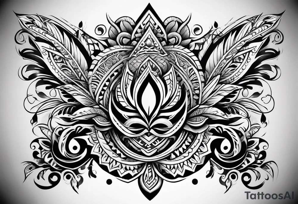 Moko fijian patterns tattoo idea