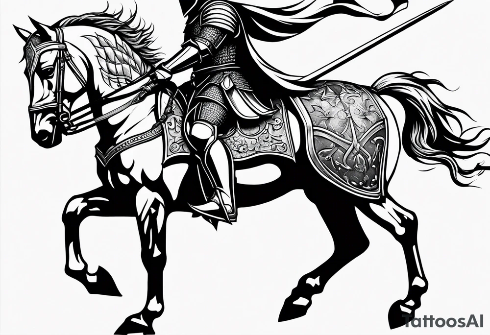 knight with heavy armor tattoo idea