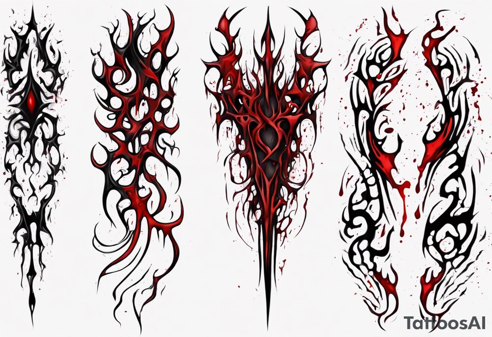 Blood
Texture
Tendrils
Jagged
Horror
Visceral
Sleeve tattoo idea