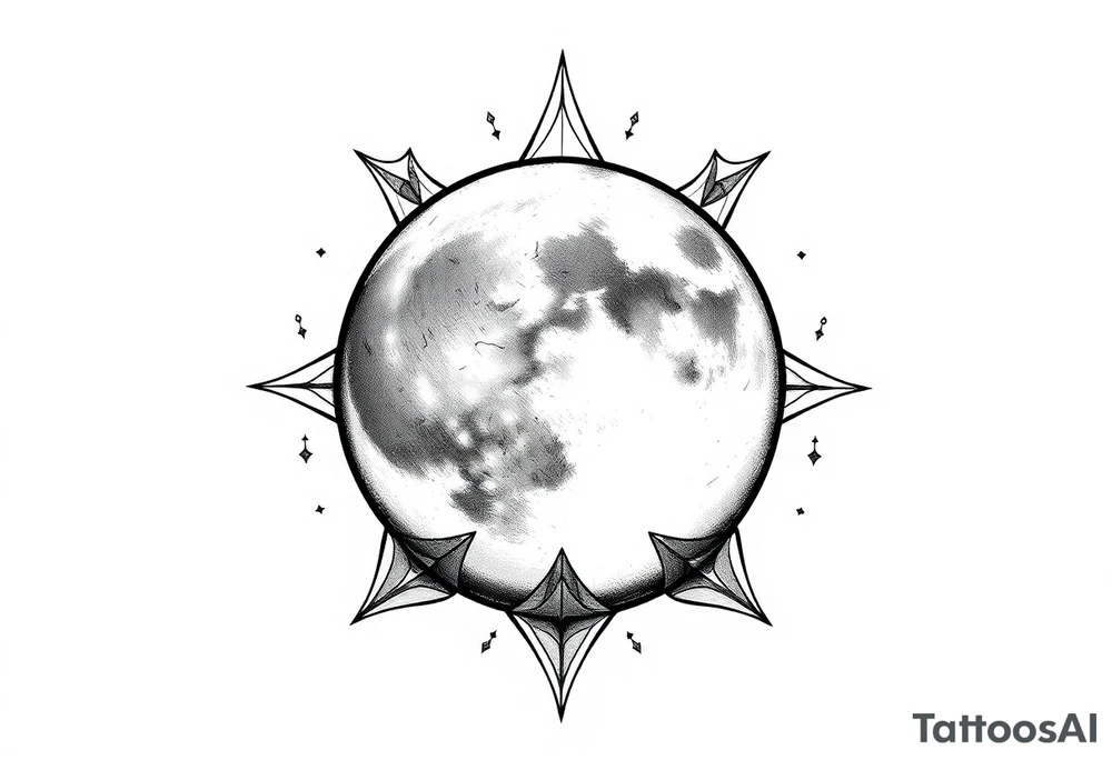 sacred moon tattoo idea